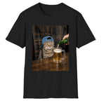 Tabby Cat Beer Pour Classic Tee - Black