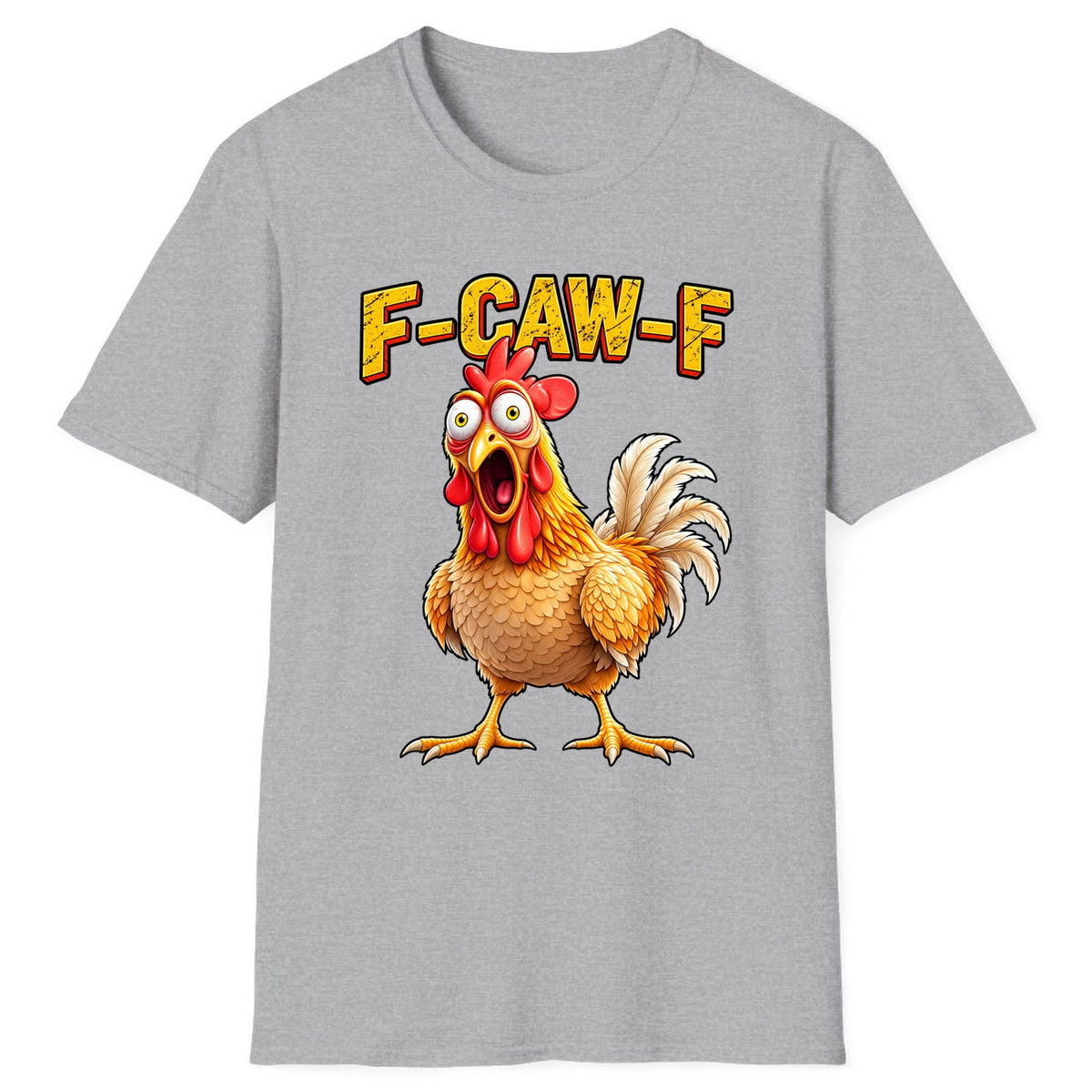 F-Caw-F Funny Chicken Classic Tee - Sport Grey