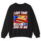 I Got That Dog In Me Hot Dog Combo Crewneck Sweatshirt - Black