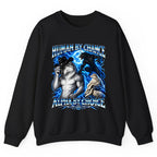 Human By Chance Alpha By Choice Wolf Crewneck Sweatshirt - Black