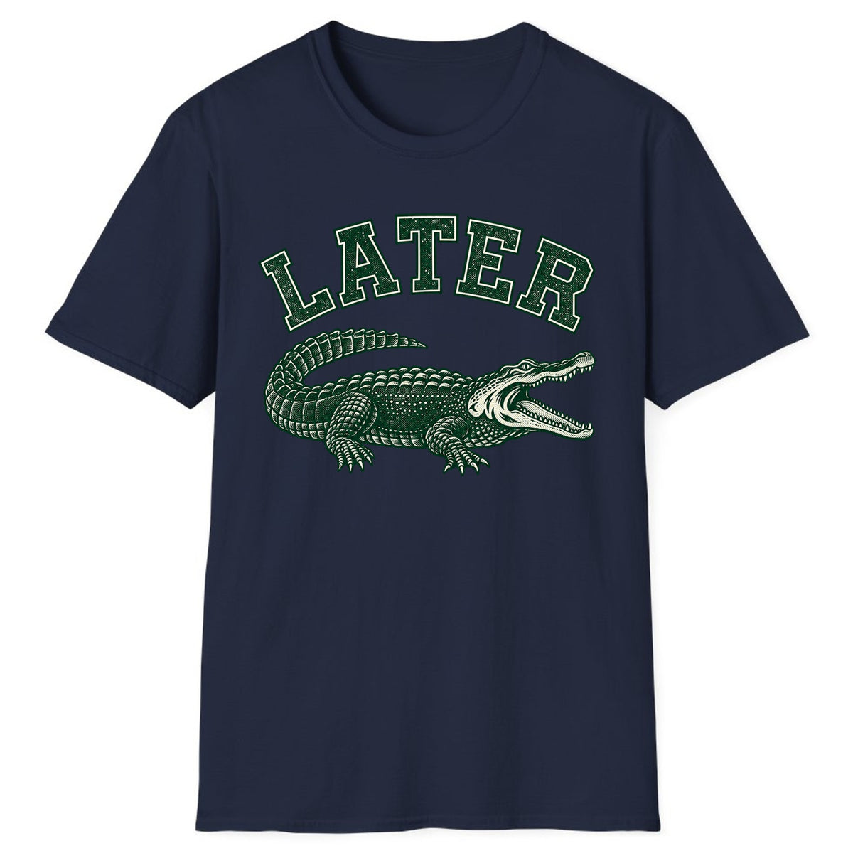Later Alligator Vintage Varsity Classic Tee - Navy