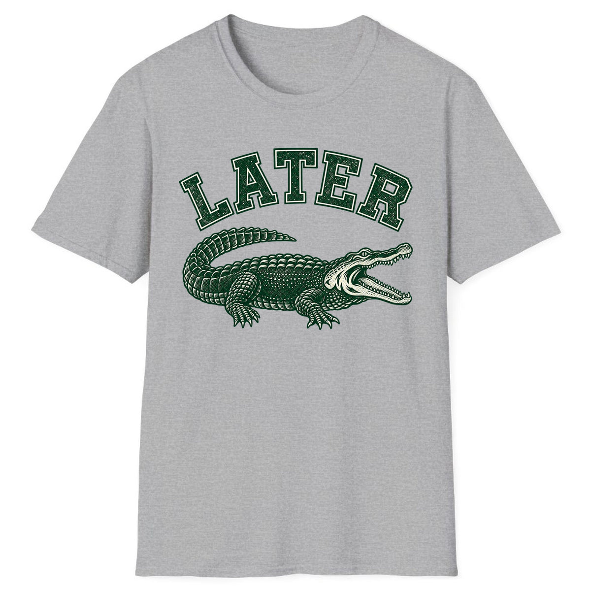 Later Alligator Vintage Varsity Classic Tee - Sport Grey