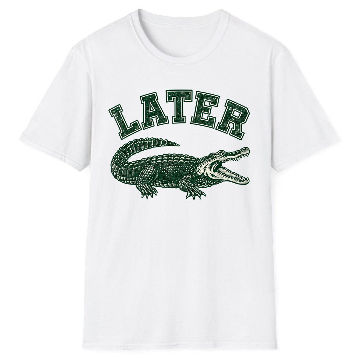 Later Alligator Vintage Varsity Classic Tee - White