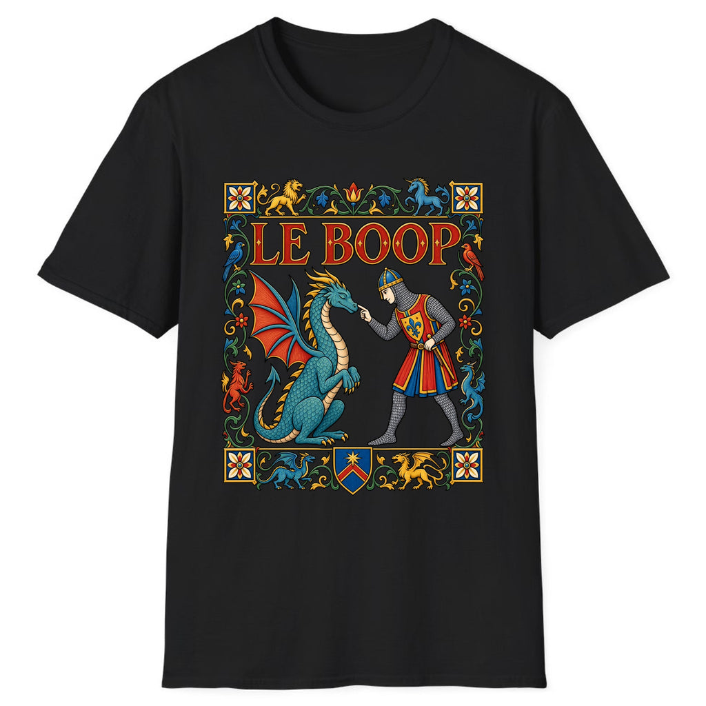 Le Boop Medieval Dragon Knight Classic Tee - Black