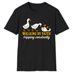 Walking By Faith Tripping Constantly Duck Classic Tee - Black
