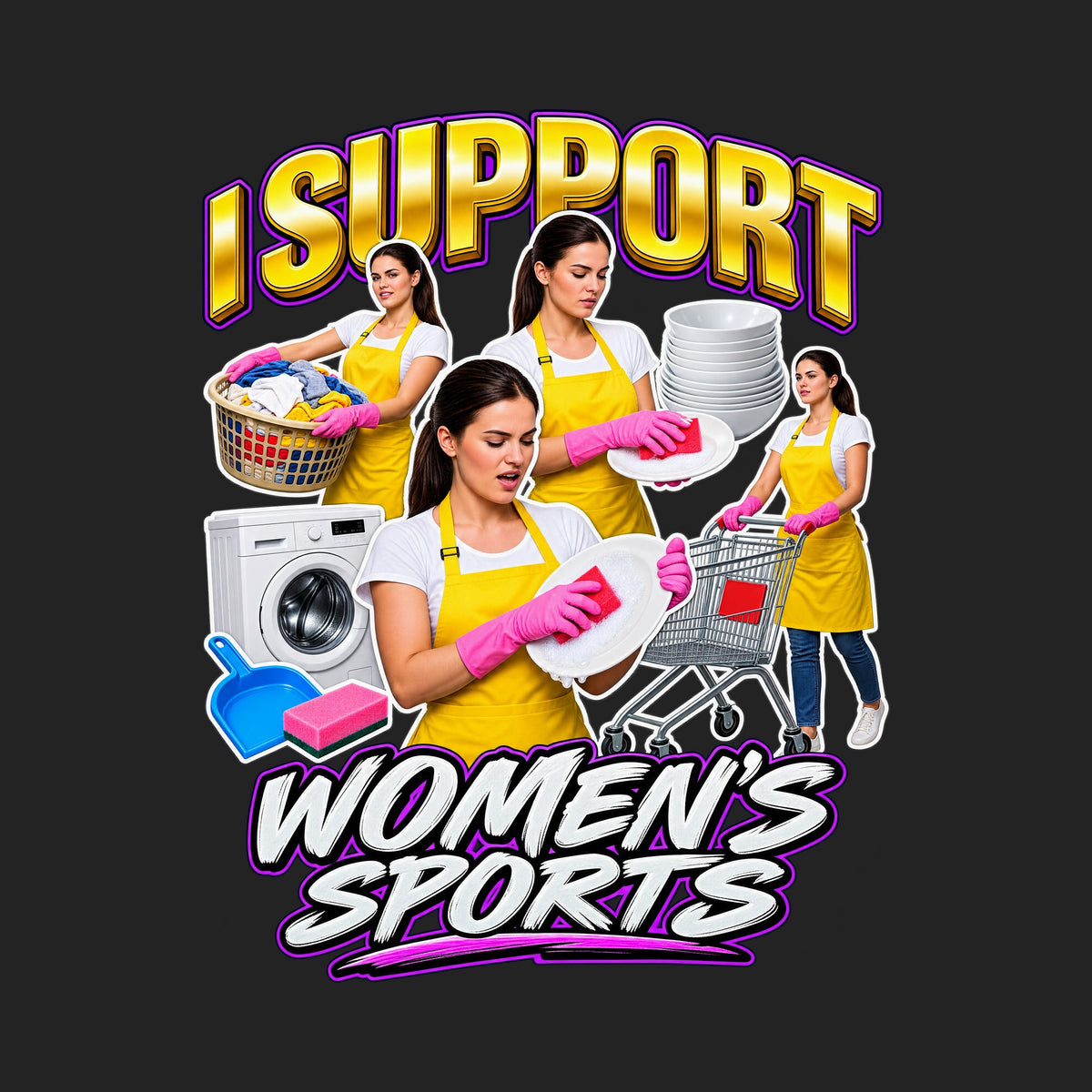 I Support Women's Sports Chore Humor