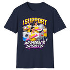 I Support Women's Sports Chore Humor Classic Tee - Navy
