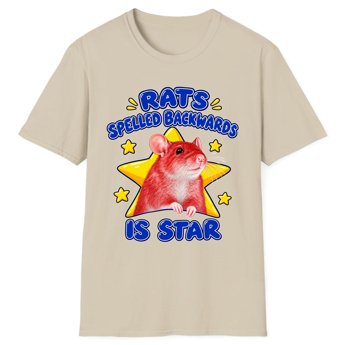 Rats Spelled Backwards Is Star Classic Tee - Sand