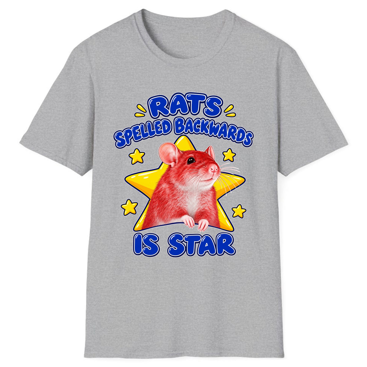 Rats Spelled Backwards Is Star Classic Tee - Sport Grey