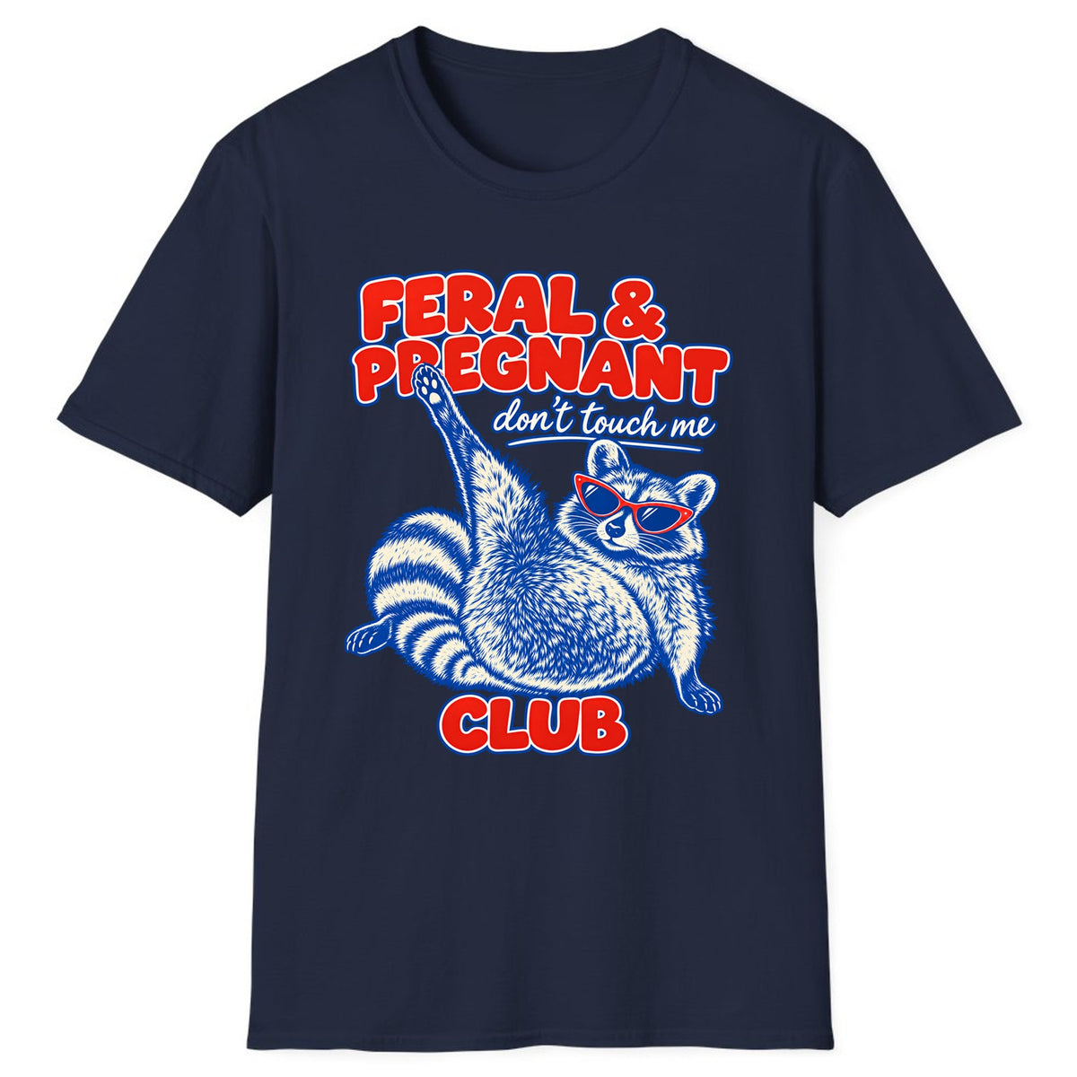 Feral & Pregnant Club Classic Tee - Navy