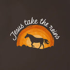 Jesus Take The Reins Christian Horse Lover Faith T-Shirt