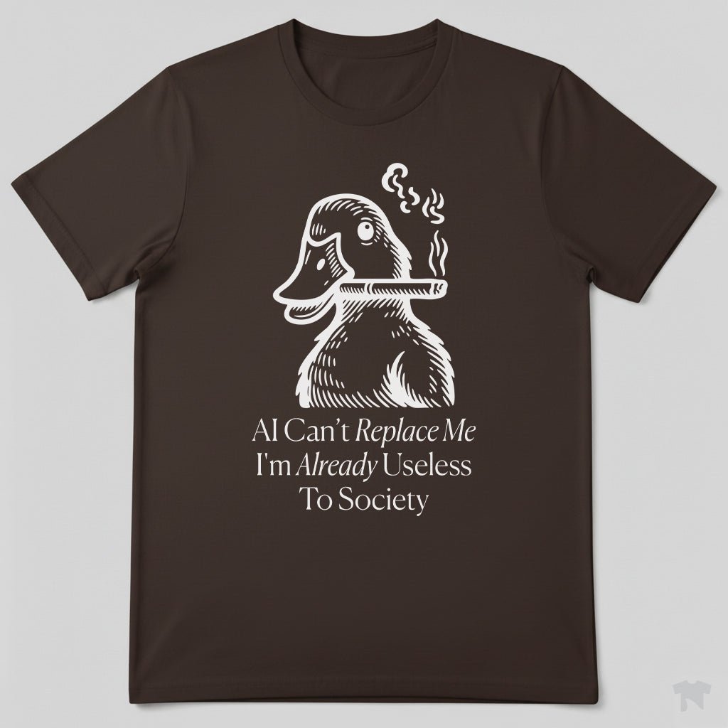 AI Can't Replace Me I'm Already Useless To Society Funny T-Shirt