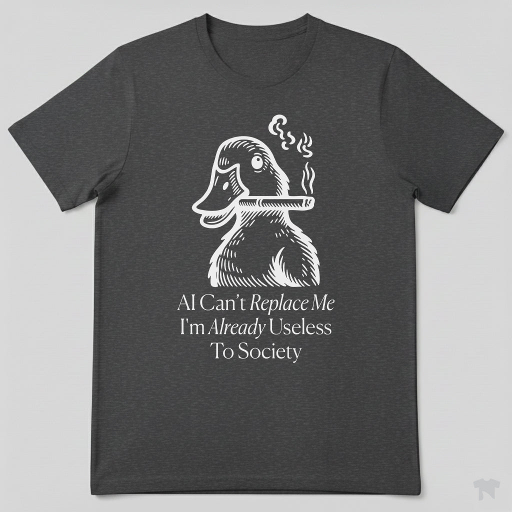 AI Can't Replace Me I'm Already Useless To Society Funny T-Shirt