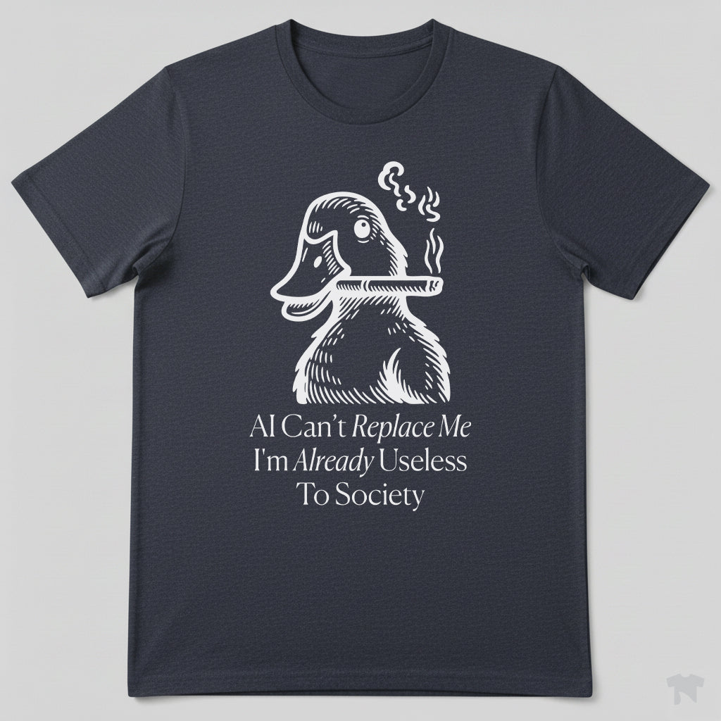AI Can't Replace Me I'm Already Useless To Society Funny T-Shirt