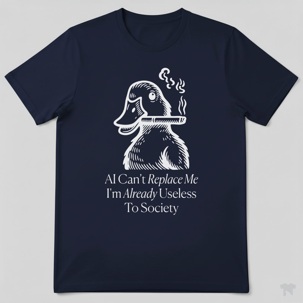 AI Can't Replace Me I'm Already Useless To Society Funny T-Shirt