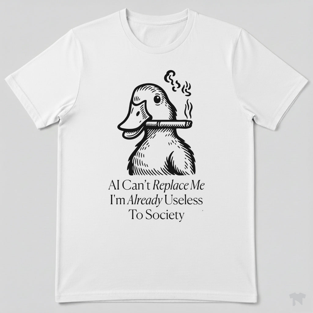 AI Can't Replace Me I'm Already Useless To Society Funny T-Shirt