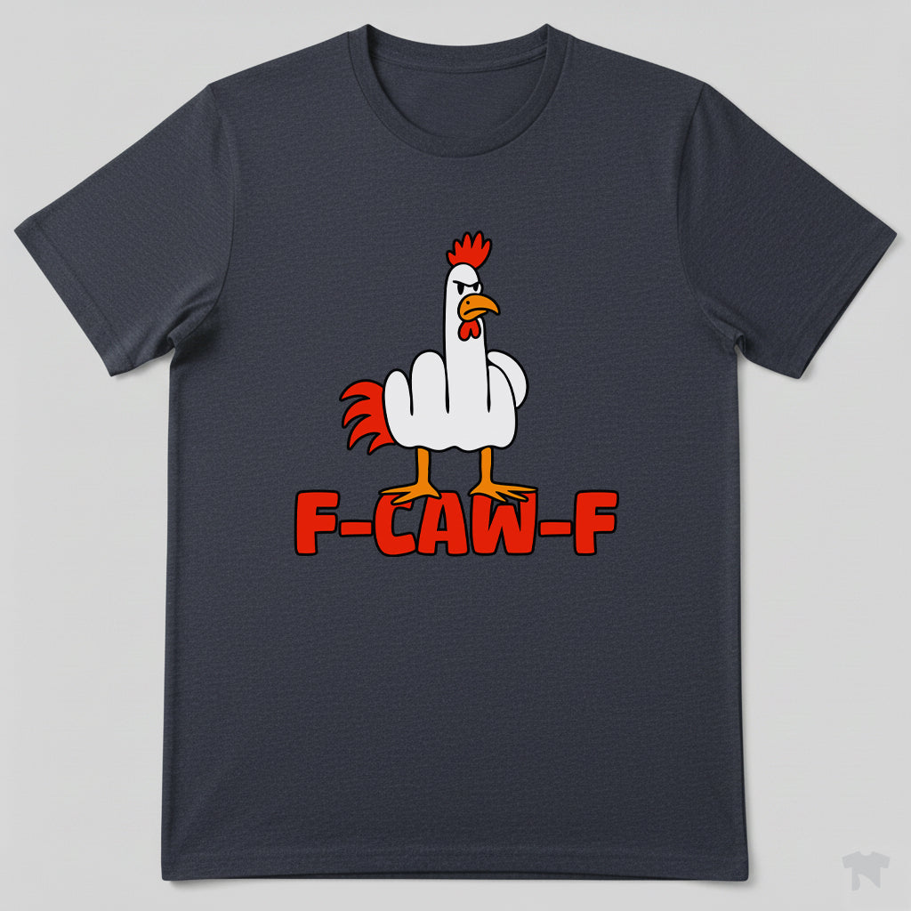 F-Caw-F Funny Chicken Middle Finger T-Shirt