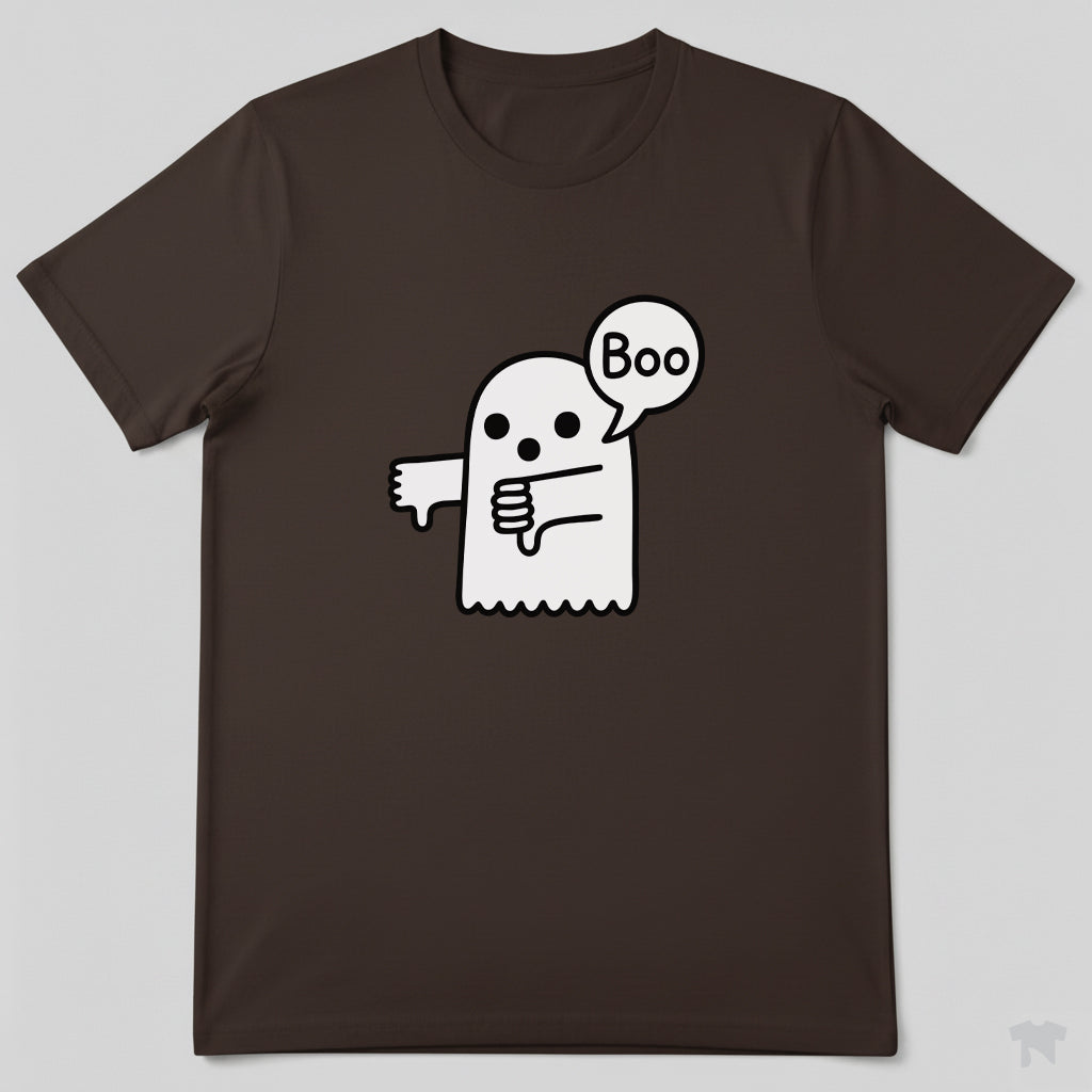 Boo Ghost Thumbs Down Disapproval Halloween T-Shirt