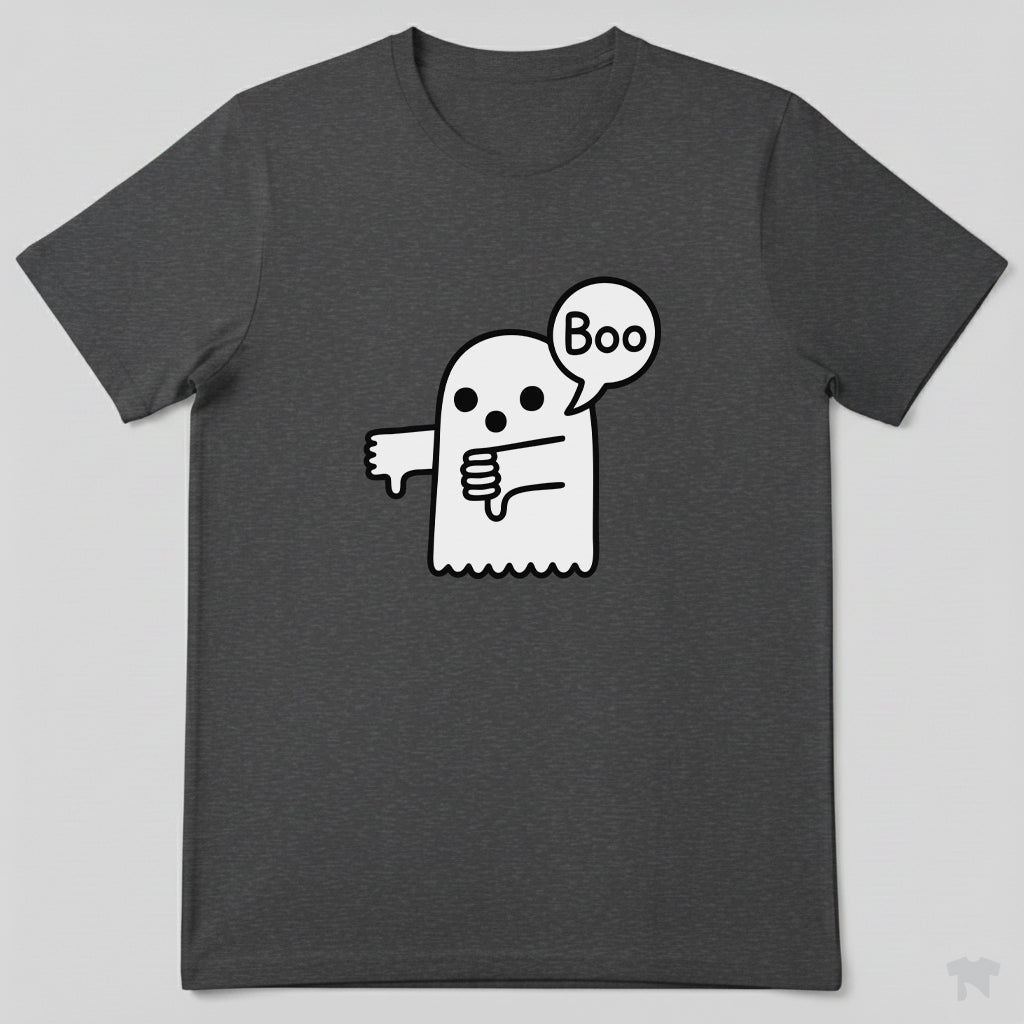 Boo Ghost Thumbs Down Disapproval Halloween T-Shirt