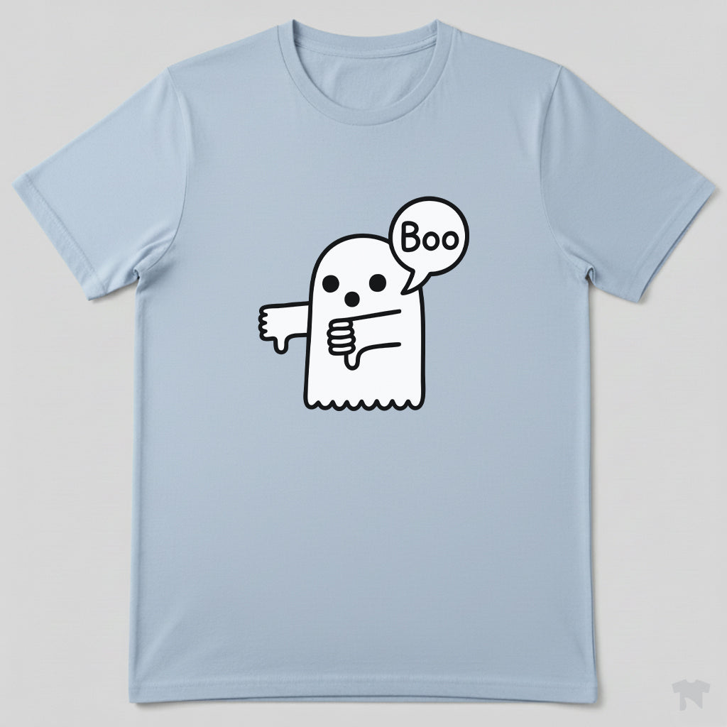 Boo Ghost Thumbs Down Disapproval Halloween T-Shirt