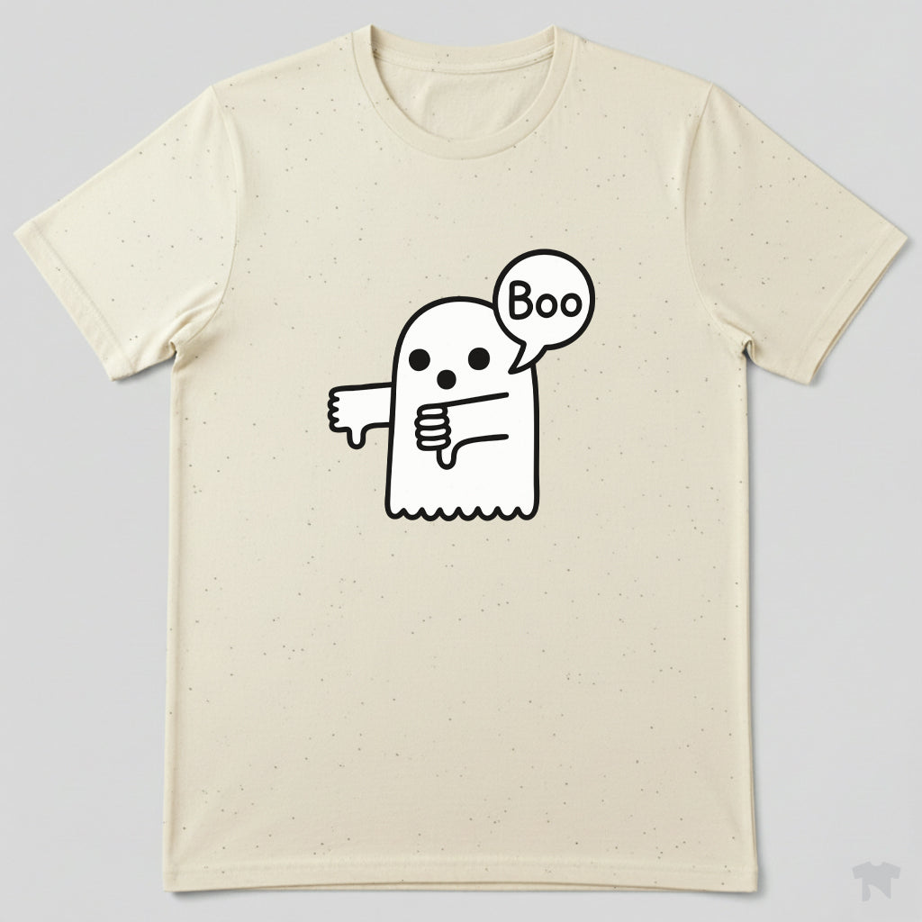 Boo Ghost Thumbs Down Disapproval Halloween T-Shirt