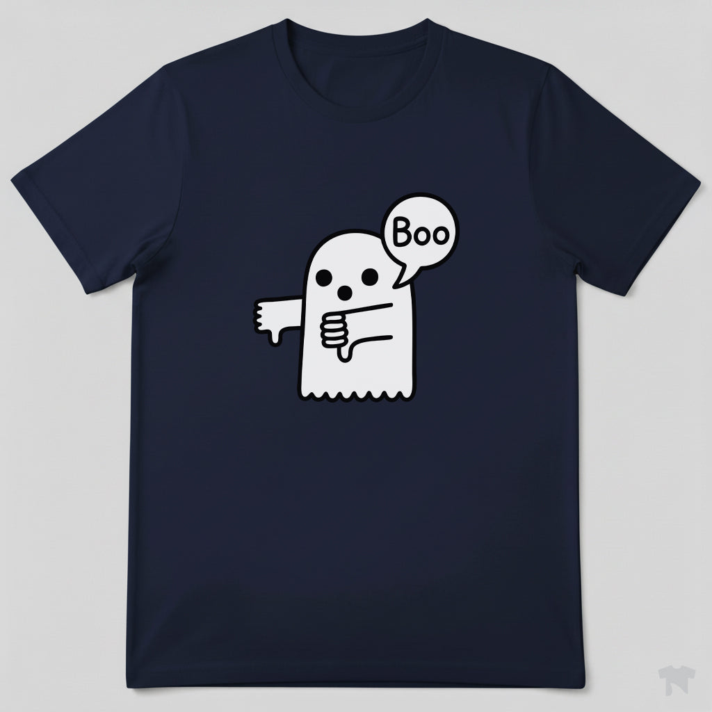 Boo Ghost Thumbs Down Disapproval Halloween T-Shirt