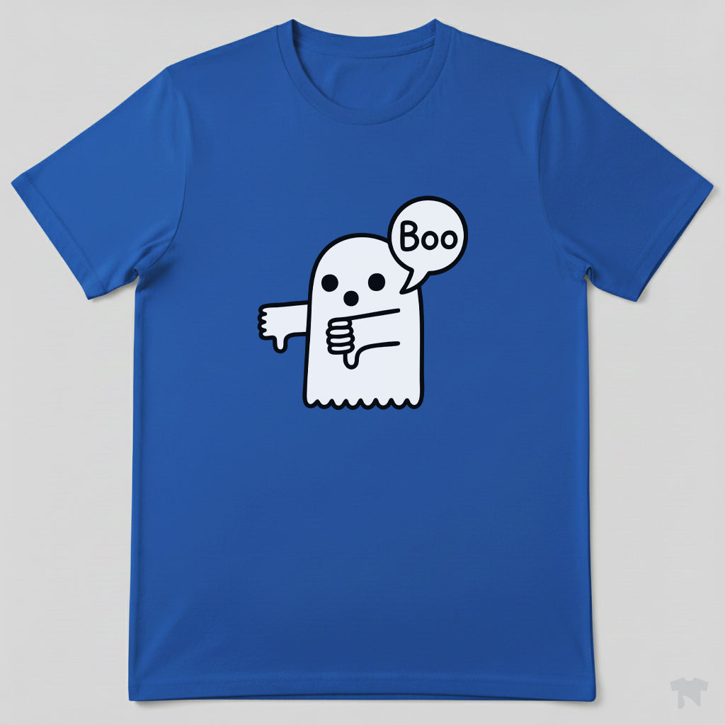 Boo Ghost Thumbs Down Disapproval Halloween T-Shirt