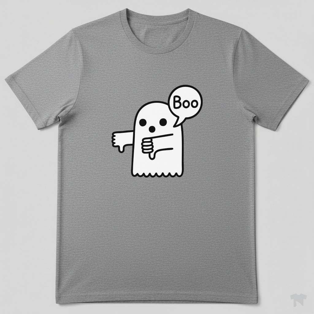 Boo Ghost Thumbs Down Disapproval Halloween T-Shirt