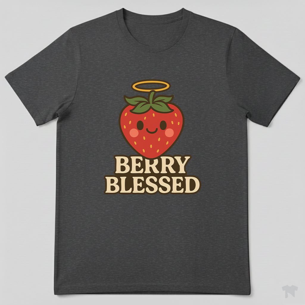 Berry Blessed Angel Strawberry Cute Christian T-Shirt