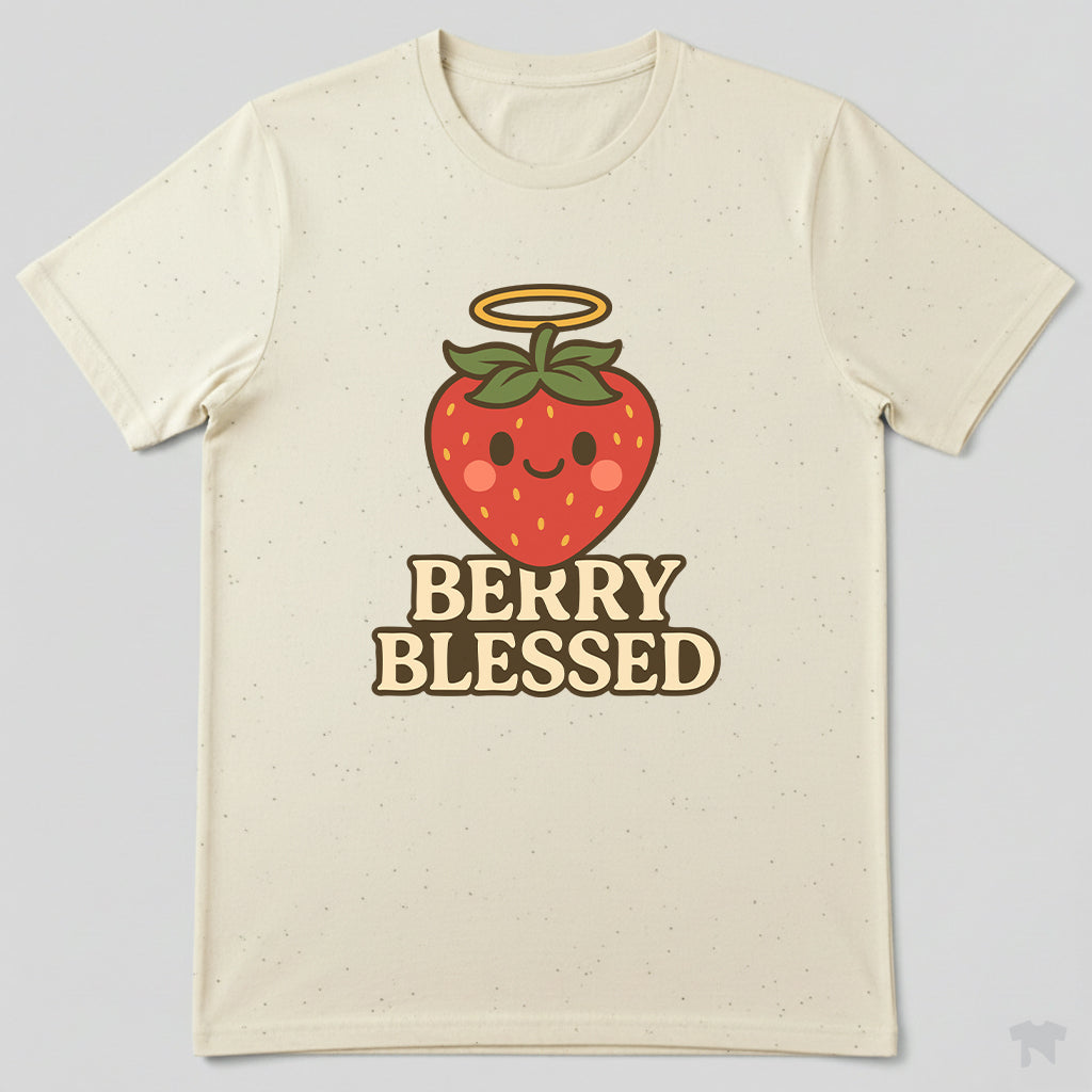 Berry Blessed Angel Strawberry Cute Christian T-Shirt