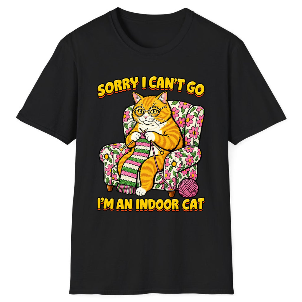 Sorry I Can't Go I'm An Indoor Cat Classic Tee - Black