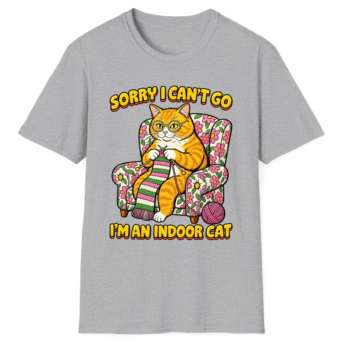 Sorry I Can't Go I'm An Indoor Cat Classic Tee - Sport Grey