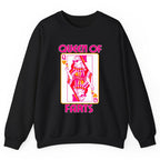 Queen Of Farts Playing Card Crewneck Sweatshirt - Black