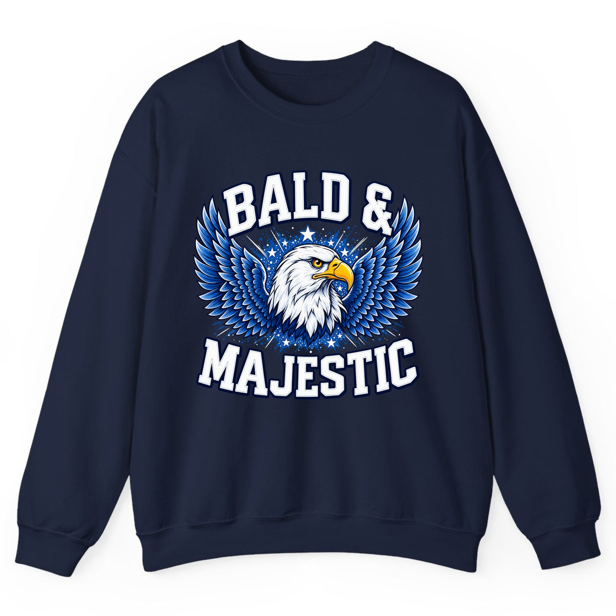 Bald & Majestic Eagle Crewneck Sweatshirt - Navy