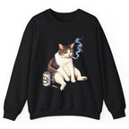Bad Decisions Cat Crewneck Sweatshirt - Black