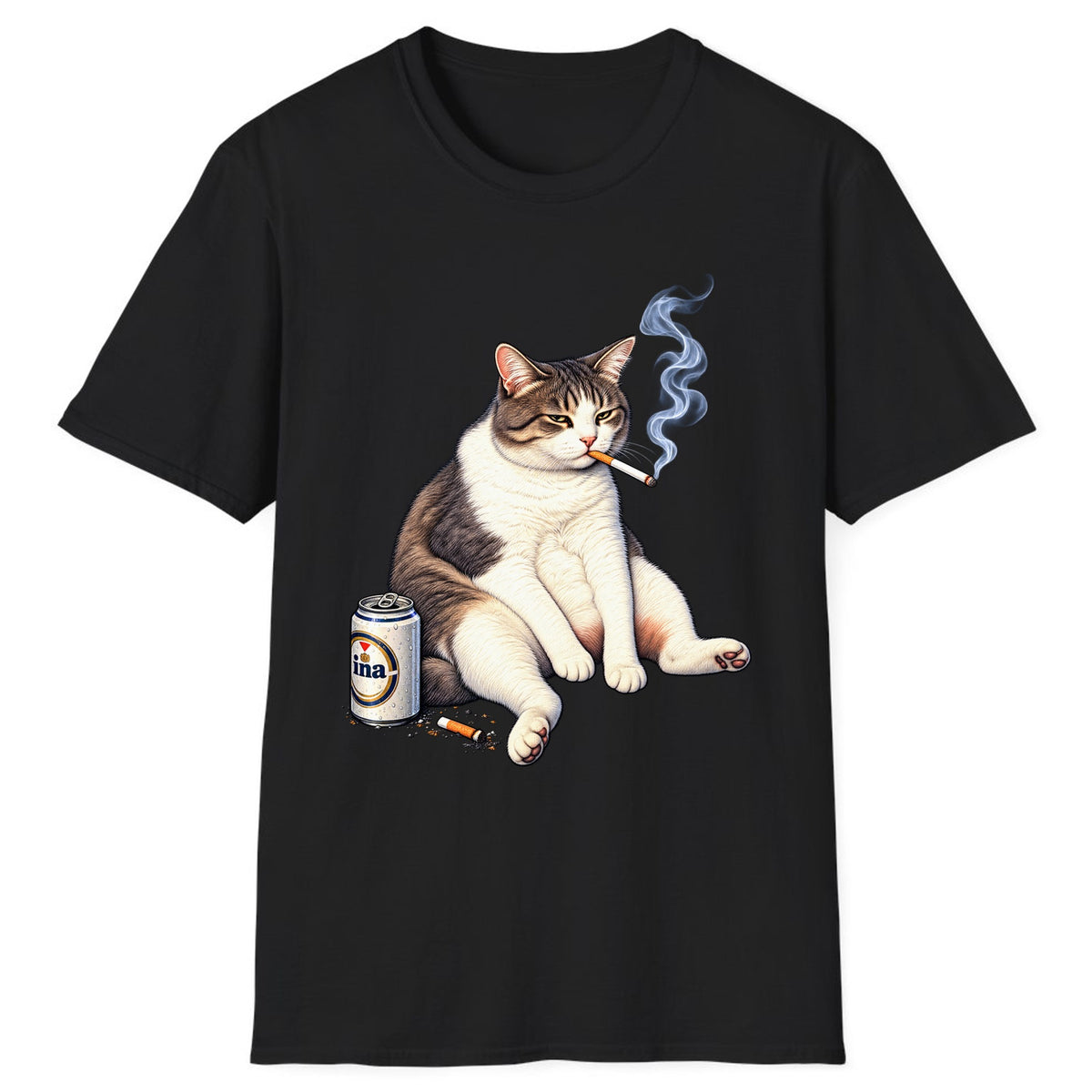 Bad Decisions Cat Classic Tee - Black