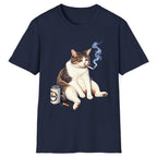 Bad Decisions Cat Classic Tee - Navy