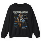 What Cats Really Think Physics Crewneck Sweatshirt - Black